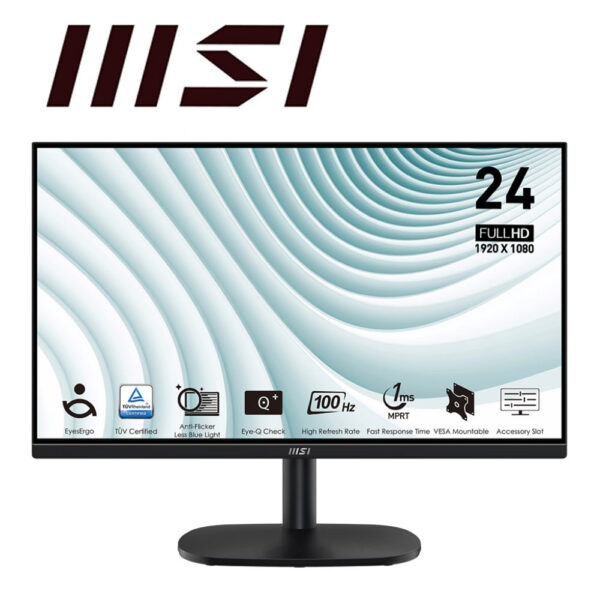Monitor 23.8″ MSI PRO MP245V FHD 100Hz 1ms HDMI/VGA