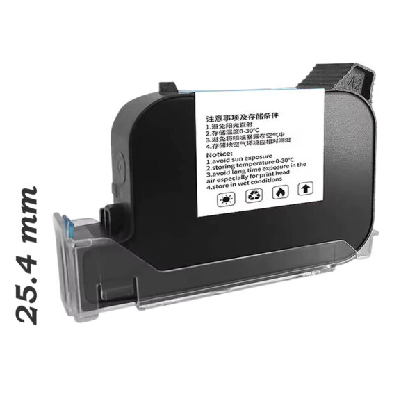 Cartucho de Reemplazo para Impresora Inkjet Codificadora Negro 25.4mm