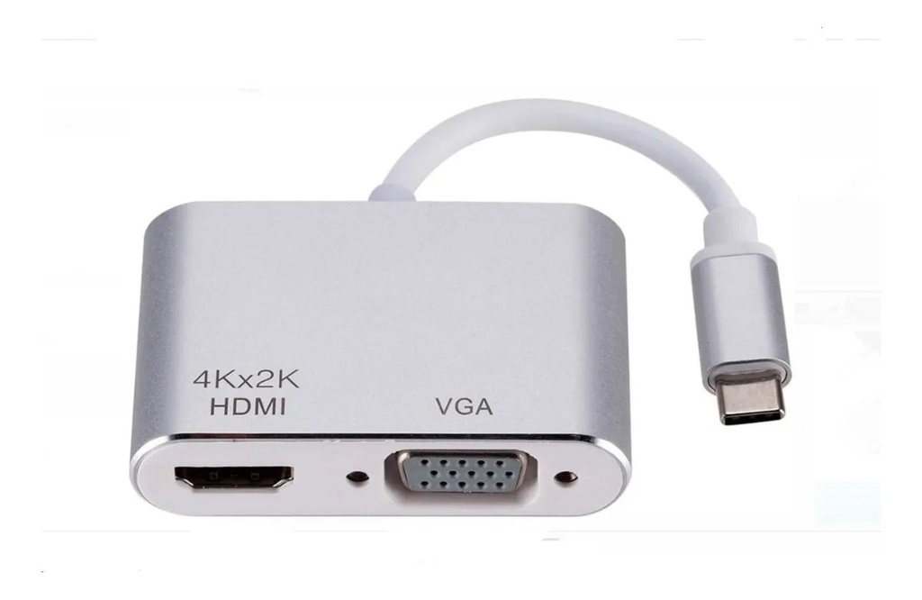 Adaptador Type C a HDMI + VGA