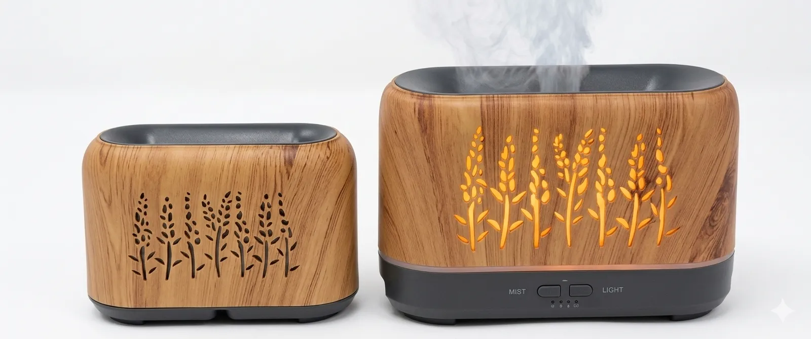 Difusor Humidificador De Ambiente Tipo Llama - Café