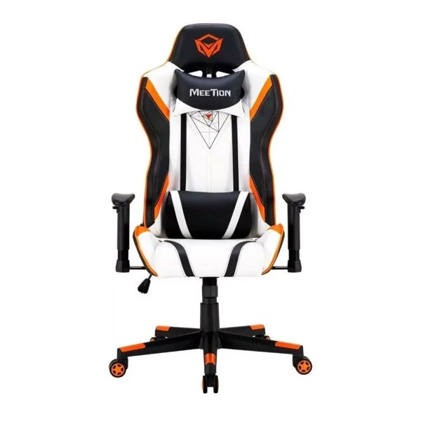 SILLA GAMER MT-CHR15 NEGRA/BLANCA/NARANJA MEETION REGRESO A CLASES
