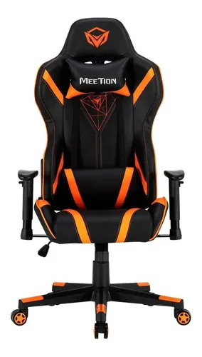 SILLA GAMER MT-CHR15-NEGRA/NARANJA MEETION