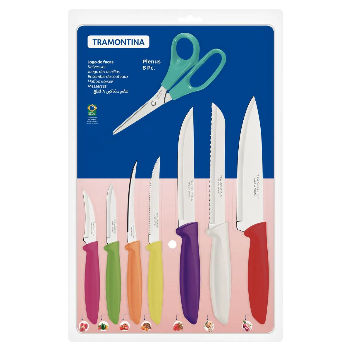 SET DE CUCHILLOS TRAMONTINA PLENUS - 8 PZS.