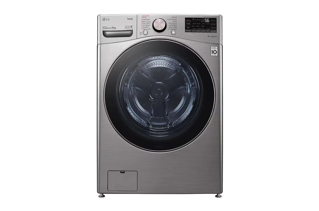 Lavadora LG Carga Frontal 22kg Gris