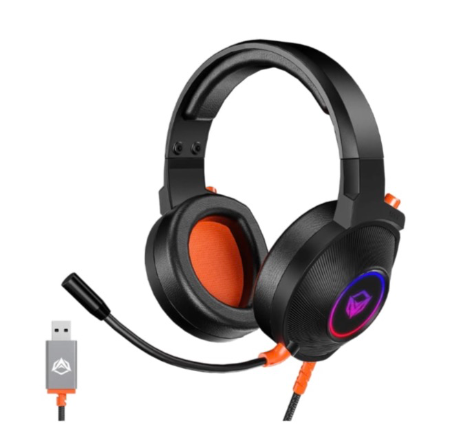 Audifonos Gamer MT-HP012 Negro/Naranja Meetion
