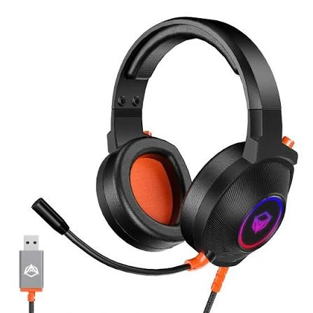 Audifonos Gamer MT-HP012 Negro/Naranja Meetion