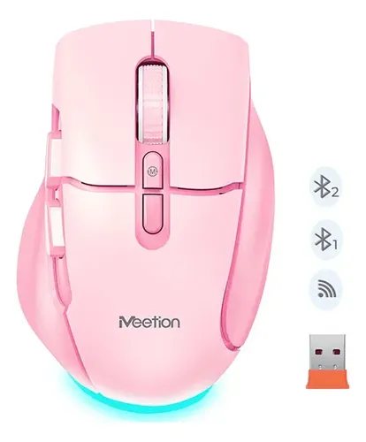 Mouse Wireless BTM001 Rosado Meetion