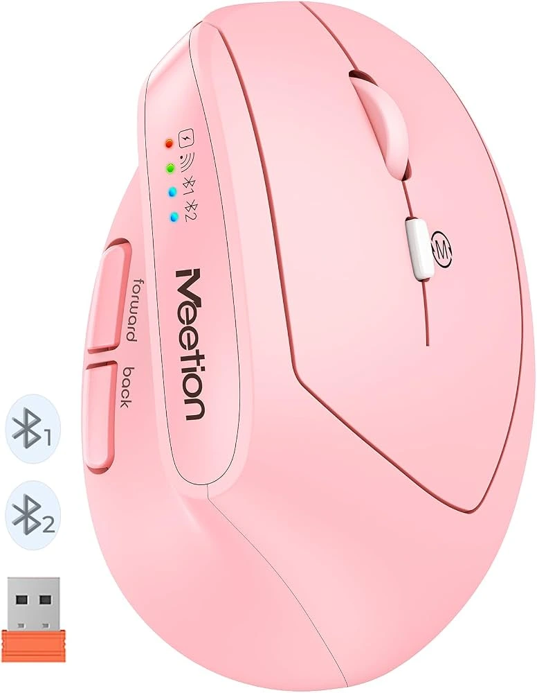 Mouse Wireless BTM008 Rosado Meetion