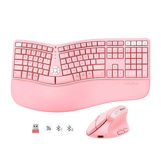 Combo Teclado y Mouse Wireless MT-Director C2 Rosado Meetion