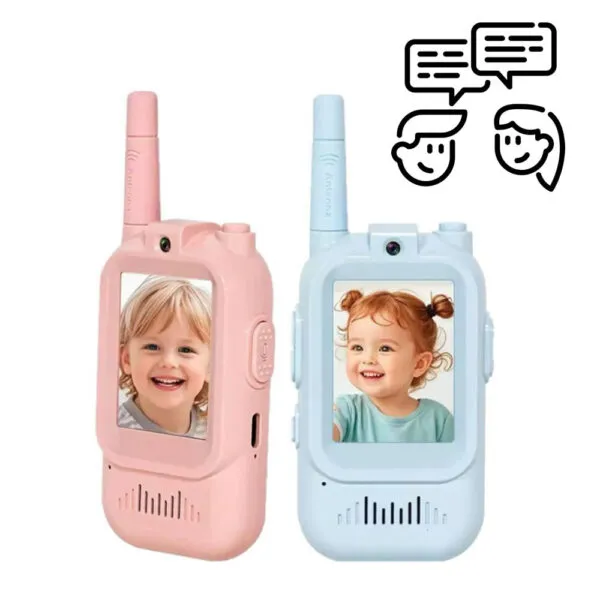 Walkie Talkie Interactivo Infantil con Video Recargable 100mt