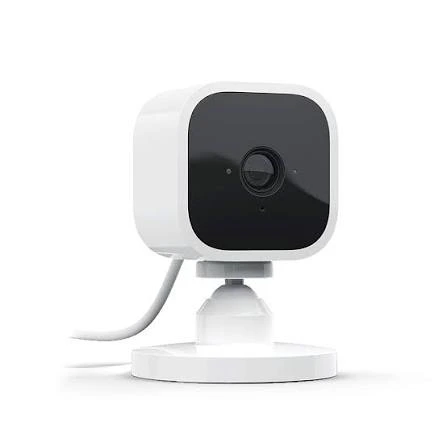 Cámara de Seguridad Inteligente Compacta blanca, con Alexa Blink