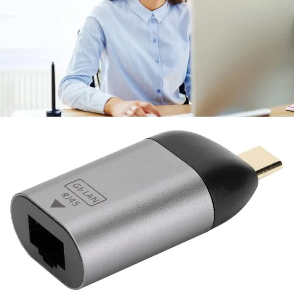 [adptador usb a ethernet JD0759] Adaptador USB-C a Ethernet Gigabit 1000Mbps