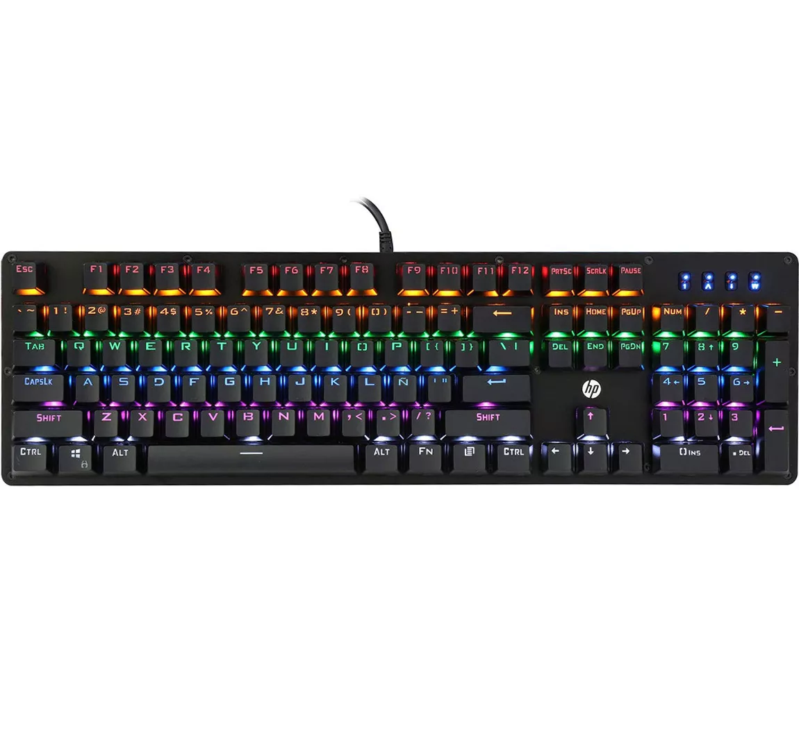 Teclado Mecánico con Cable Usb, Español, Hp
