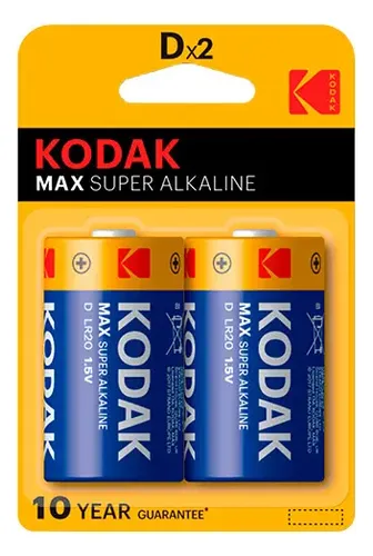 [K30857872] Pilas Alcalinas Tipo D, Blister X2, Kodak