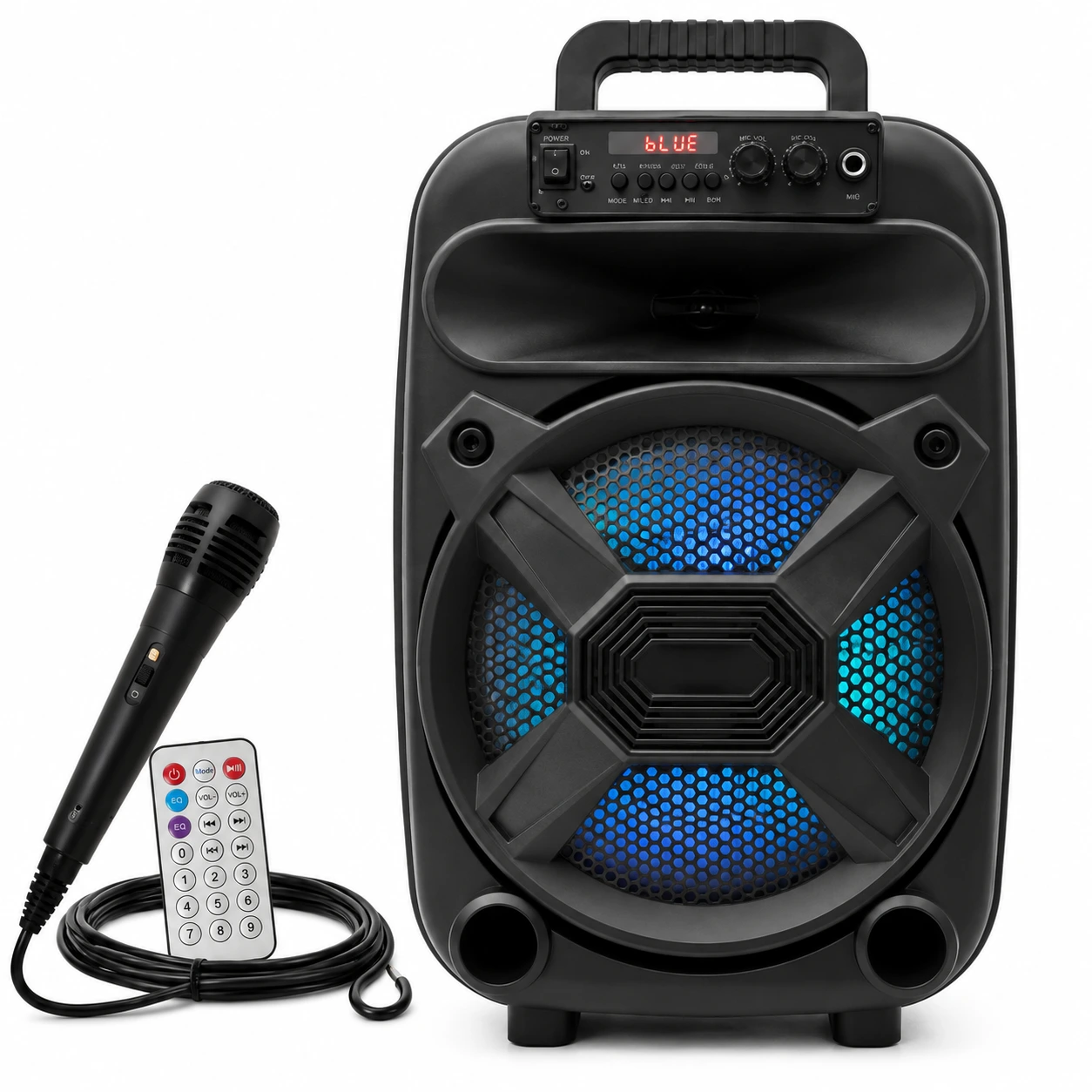 Parlante Portátil, 8 Pulgadas, Bt, Usb, Sd, Fm, Ebasix