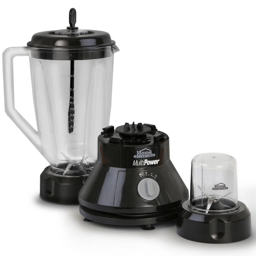 Licuadora Jarra Plastica 2L 500W 2 Velocidades Home Elements