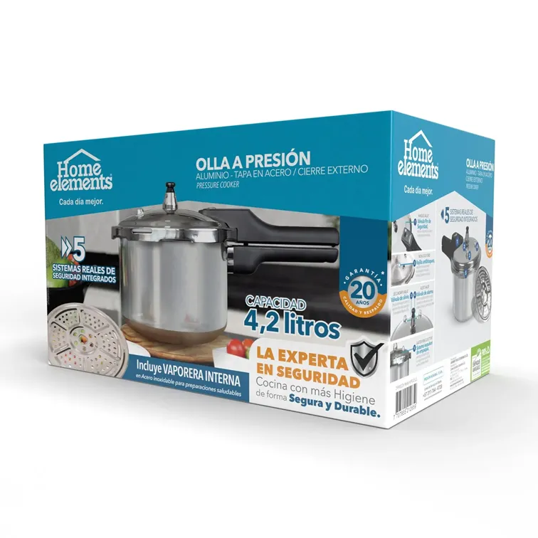 Olla de Presion de Alumino 4.2L Tapa Acero