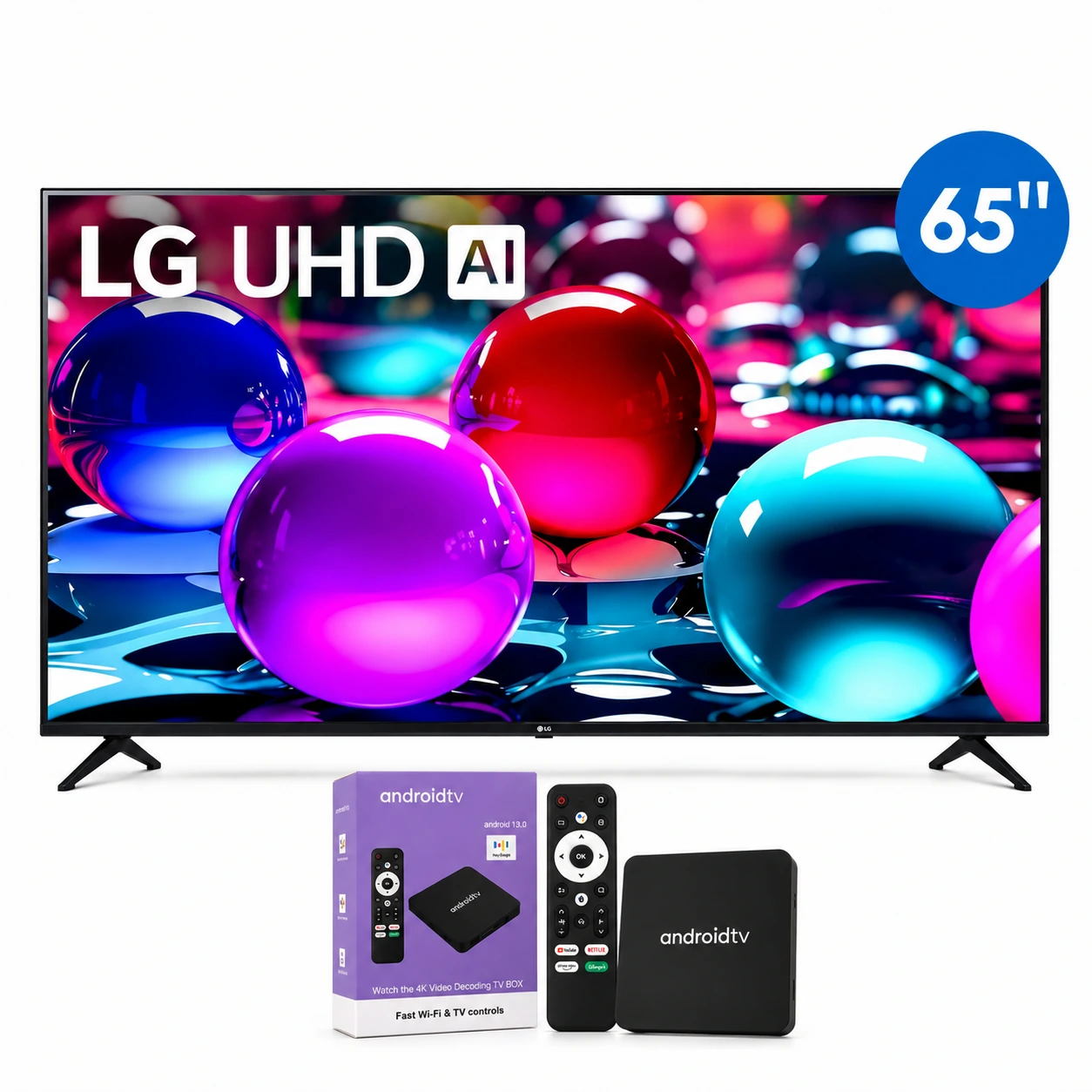 Televisor Lg 65'' Ua 7500psa + Tv Box
