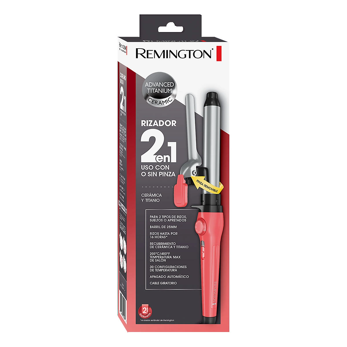 Ondulador de Cabello 2 en 1, Titanio, Remington