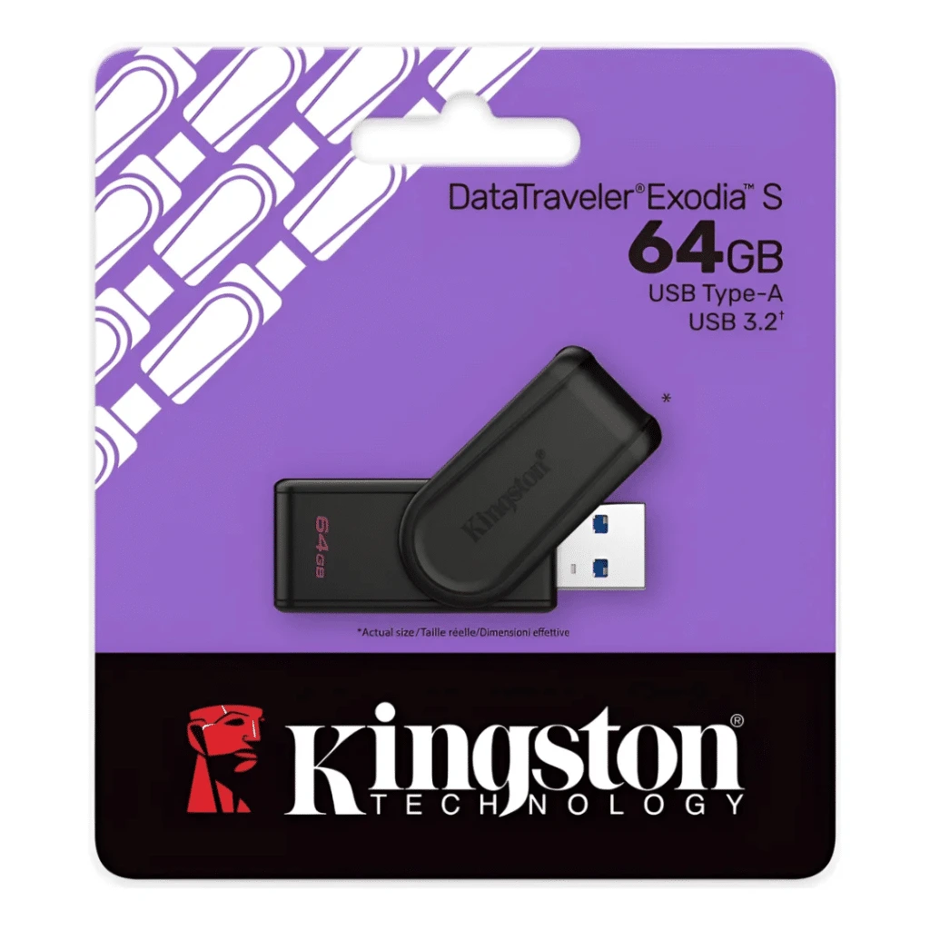 Memoria Flash 64GB. Alta Velocidad de Transferencia Usb 3.2, Kingston