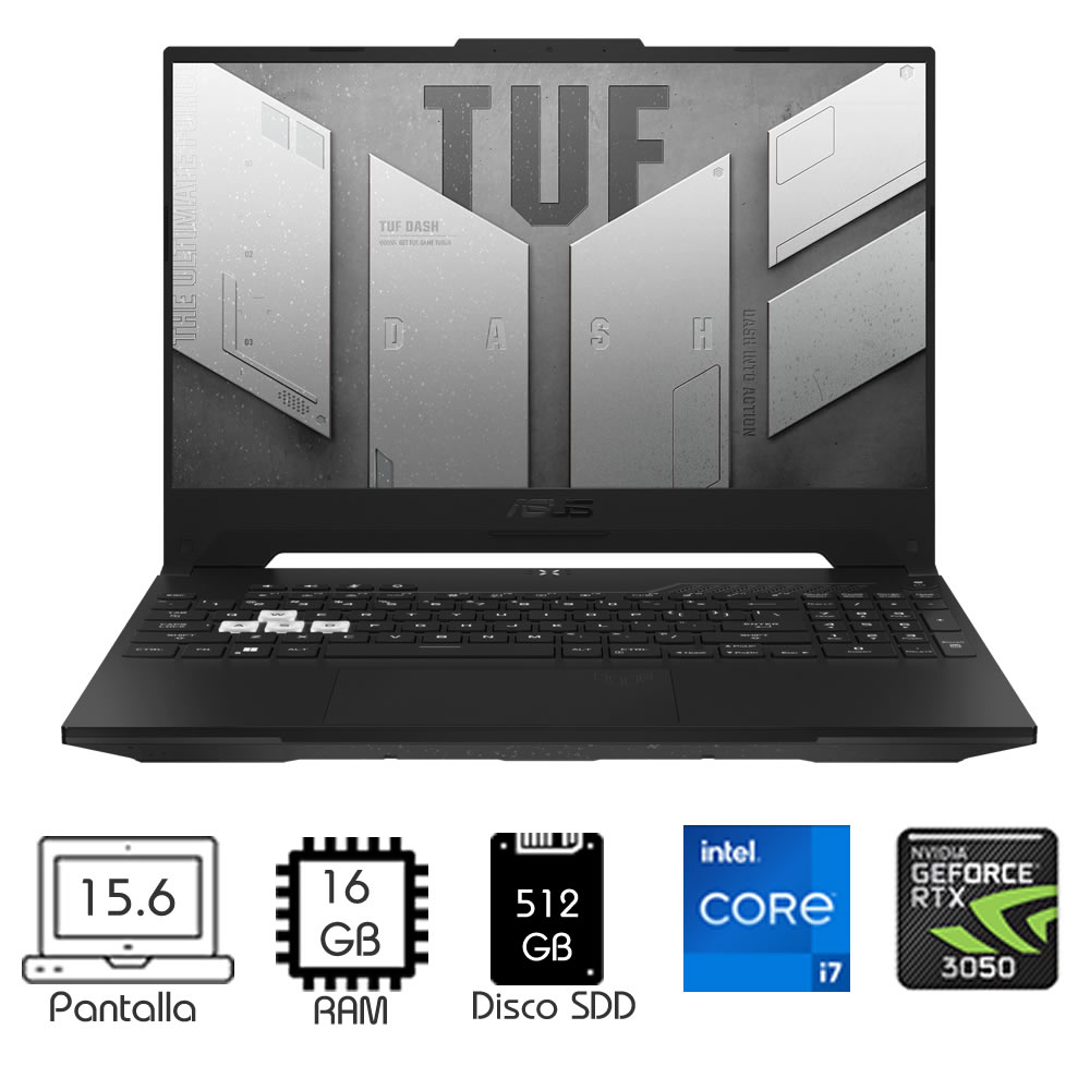 Laptop Asus Tuf Dash 15.6″ I7-11370H 16Gb 512Gb 3050Ti