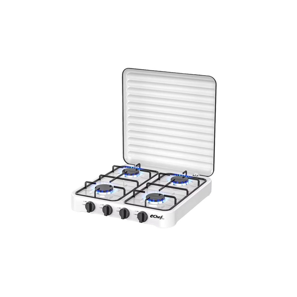 Cocineta a gas 4 hornillas, blanco Echef Pro