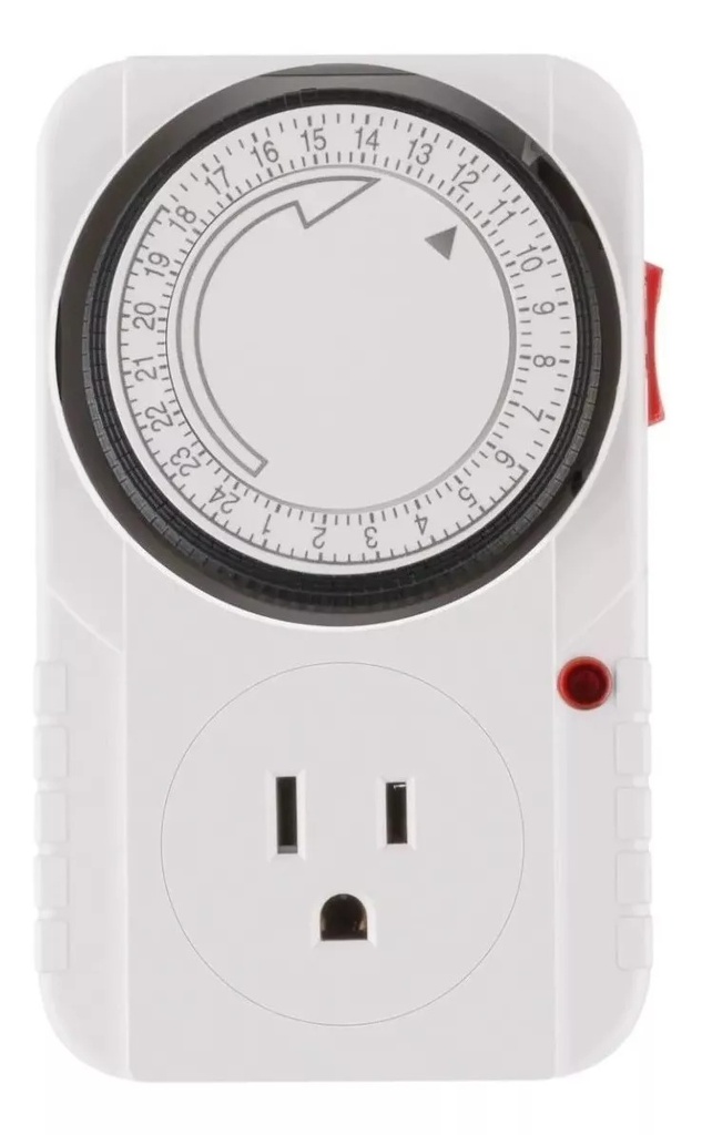 Temporizador Timer Analogico 24 Horas Adaptador