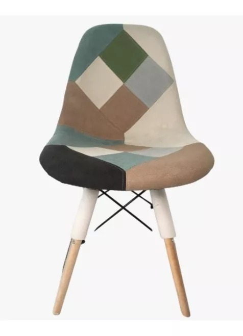 Silla Eames Multicolor Elegante Moderna Tapizada Webby