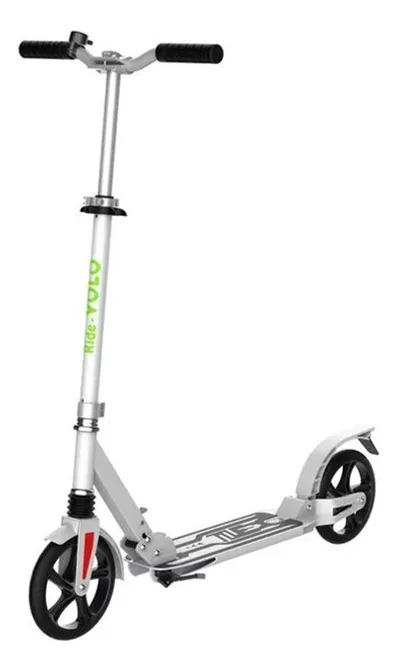 Scooter Monopatín De Aluminio Color Blanco