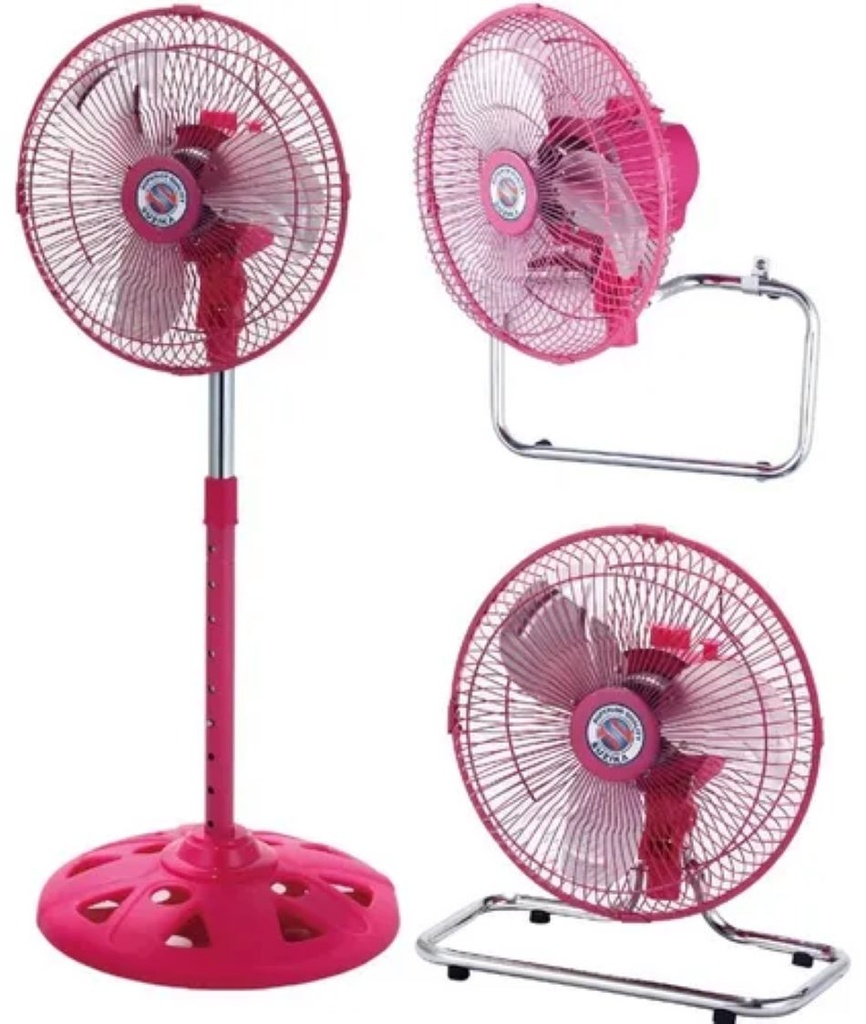 Ventilador  crown my-1088 10 3en1, Rojo