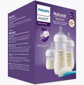 [avent_np] Set 3 Biberones Natural Response Avent + 1 cepillo