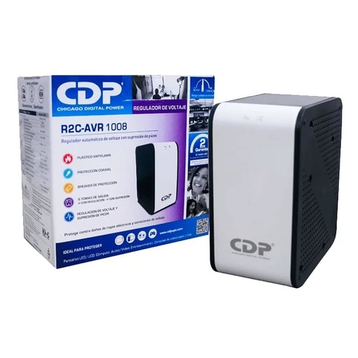 [REGCDPR2CAVR108] REGULADOR CDP R2C-AVR1008 1000VA-500W 110VAC-8 NEMA 5-15R