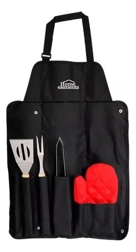 [324821474] Set Parrillero 5 Piezas Parrilla Asador BBQ