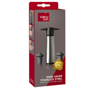 [VV-6492606] Bomba Al Vacio Vacu Vin Acero Inox. 2 Tapones Para Conservar Vino