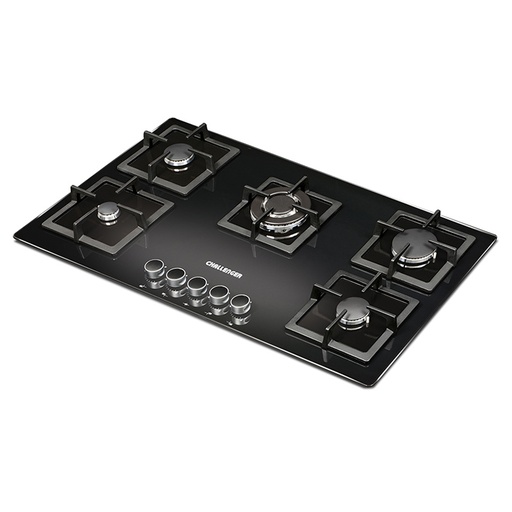 [Sq6792] Cocina Encimera 5P A Gas Vidrio Templado Challenger