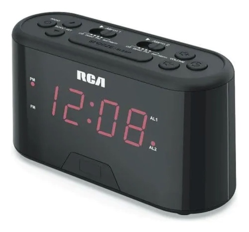 [RC205A] Radio Reloj Despertador Con Doble Alarma Rca