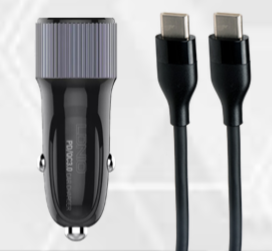 [C510Q] Cargador De Carga Rápida Para Auto Cable Usb C A Usb C Ldnio C510Q