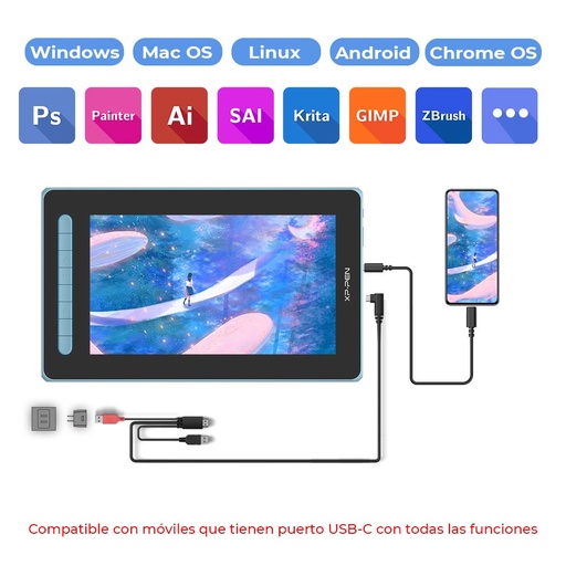 [gadget_fd2] Tableta De Dibujo Con Pantalla Xp-Pen Artist 12" 2Da Gen