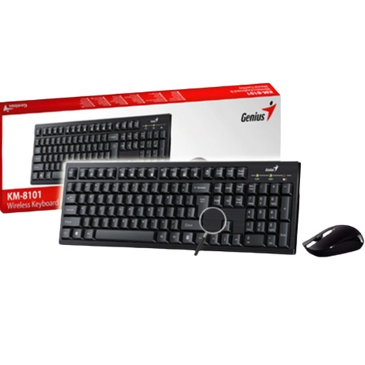 [GENIUSKM8101] Combo Teclado y Mouse Optico Genius KM-8101 Inalámbrico