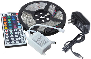 [TECNOBAZ100] Cinta Rollo Tira Luz Led 5 Metros Multicolor +control Rgb
