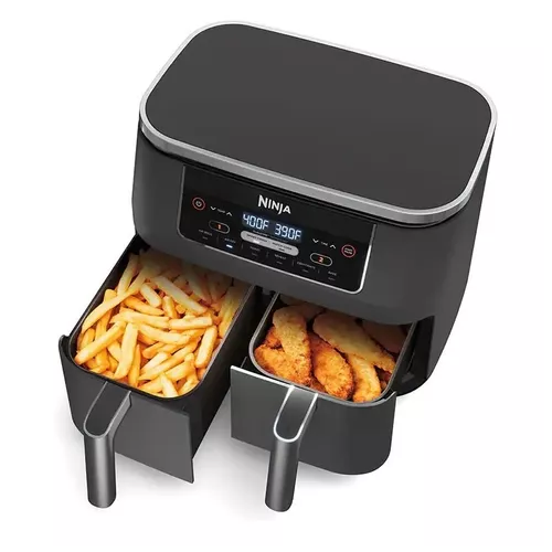 [DZ201] Freidora de Aire Ninja Digital de 2 Canastas 7.6 Litros (caja genérica)