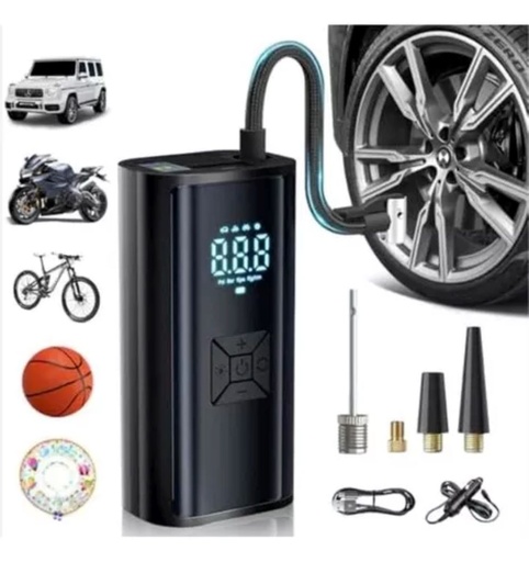 [O5E13119] Bomba de aire portatil, pantalla led, ebasix IDEA DE REGALO