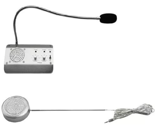 [TECAUD55] Micrófono Intercomunicador Ventanilla Dos Vías Con Grabación