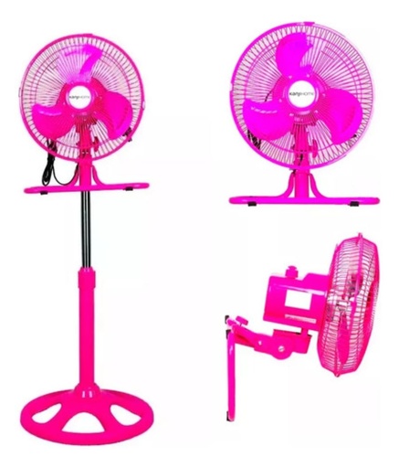 [VENTI10] Ventilador  crown my-1088 10 3en1,Fucsia